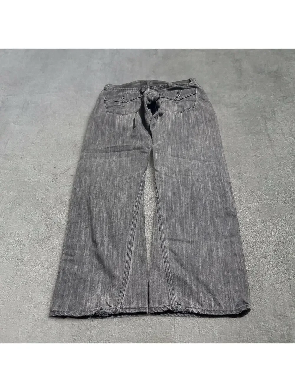 Levi's Engineered Style Grey Twisted Seam Straight Boot Y2k jeans